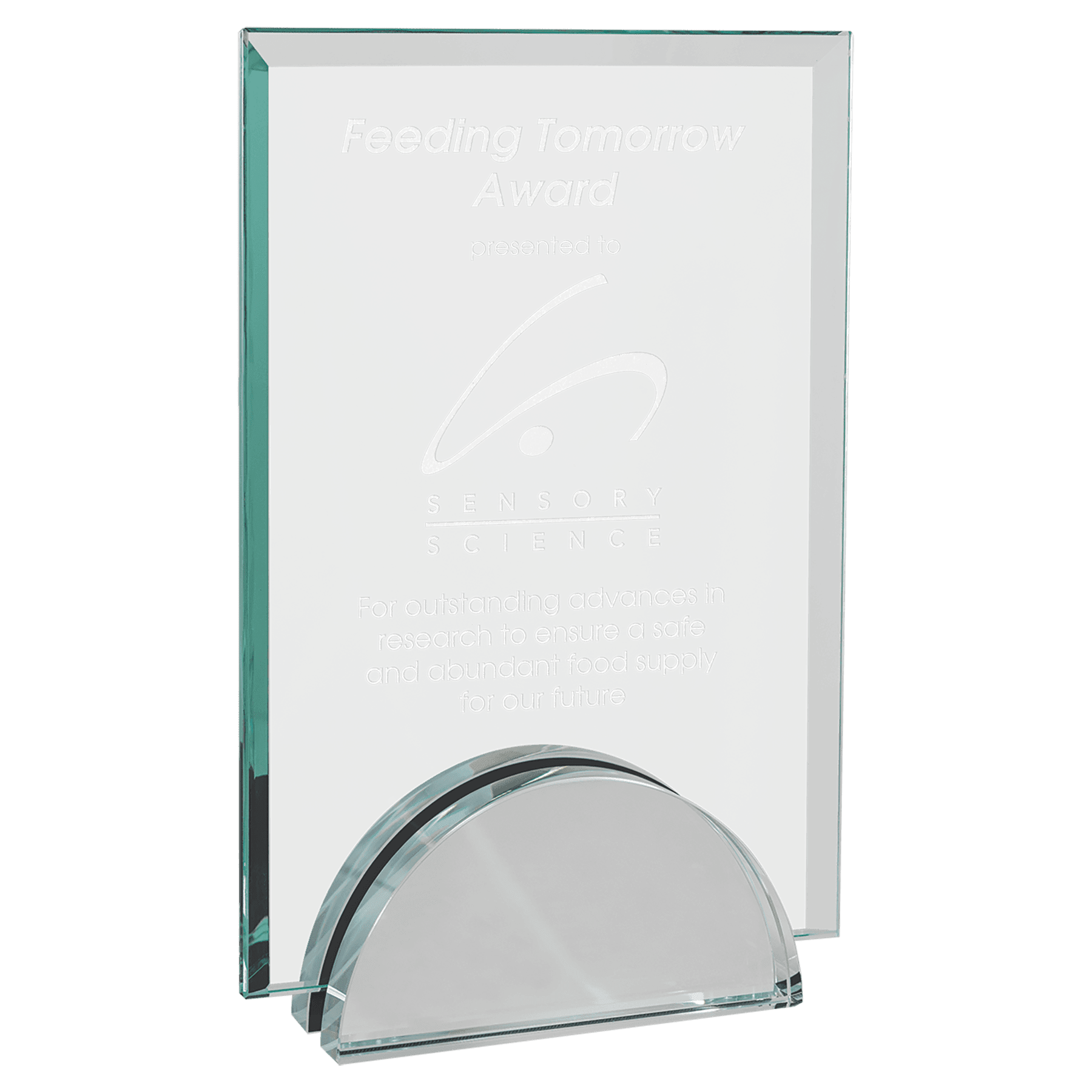 7" x 9 1/4" Apex Series Glass Award