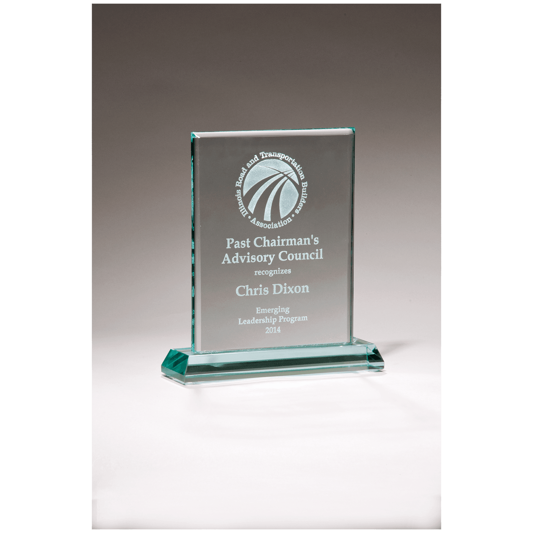 5" x 6" Premium Series Jade Glass Award