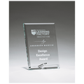 Clear Glass Award with Silver 5