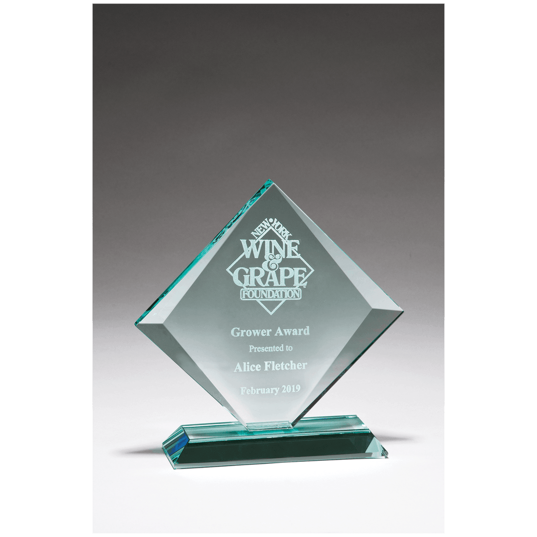 8" x 8" Diamond Series Glass Award