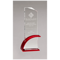 Red Contemporary Clear 3 7/8