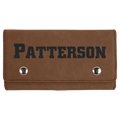 Dark Brown Laserable Leatherette Card & Dice Set