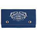 Blue/Silver Laserable Leatherette Card & Dice Set