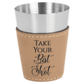 Light Brown Stainless Steel 2 oz. Shot Glass