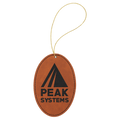 Rawhide Gold Laserable Leatherette Oval Ornament with String