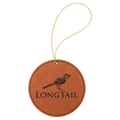 Rawhide Gold Laserable Leatherette Round Ornament with String