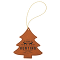Rawhide Gold Laserable Leatherette Tree Ornament with String
