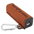 Rawhide Laserable Leatherette 2200 mAh Power Bank with USB Cord