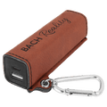 Rawhide Laserable Leatherette 2200 mAh Power Bank with USB-C Cord