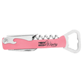 Pink Laserable Leatherette Wine Bottle Opener
