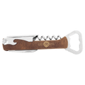 Rustic/Gold Laserable Leatherette Wine Bottle Opener