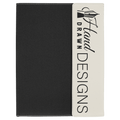 White Laserable Leatherette / Black 9 1/2