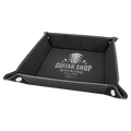 Black/Silver Laserable Leatherette Snap Up Tray with Silver 6