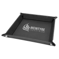 Black/Silver Laserable Leatherette Snap Up Tray with Silver 9