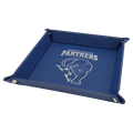 Blue/Silver Laserable Leatherette Snap Up Tray with Silver 9