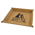 Bamboo Laserable Leatherette Snap Up Tray with Silver 9