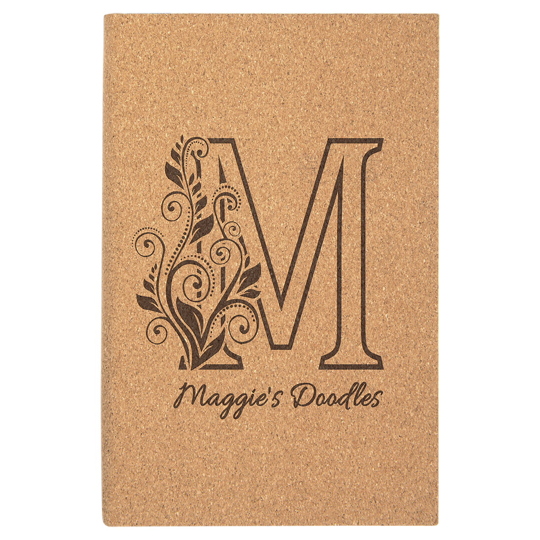 5 1/4" x 8 1/4" Cork Sketch Book with Unlined Notepad