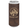 Rustic/Gold Laserable Leatherette Slim Beverage Holder