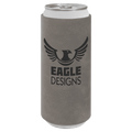 Gray Laserable Leatherette Slim Beverage Holder