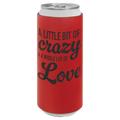 Red Laserable Leatherette Slim Beverage Holder