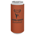 Basketball Laserable Leatherette Slim Beverage Holder