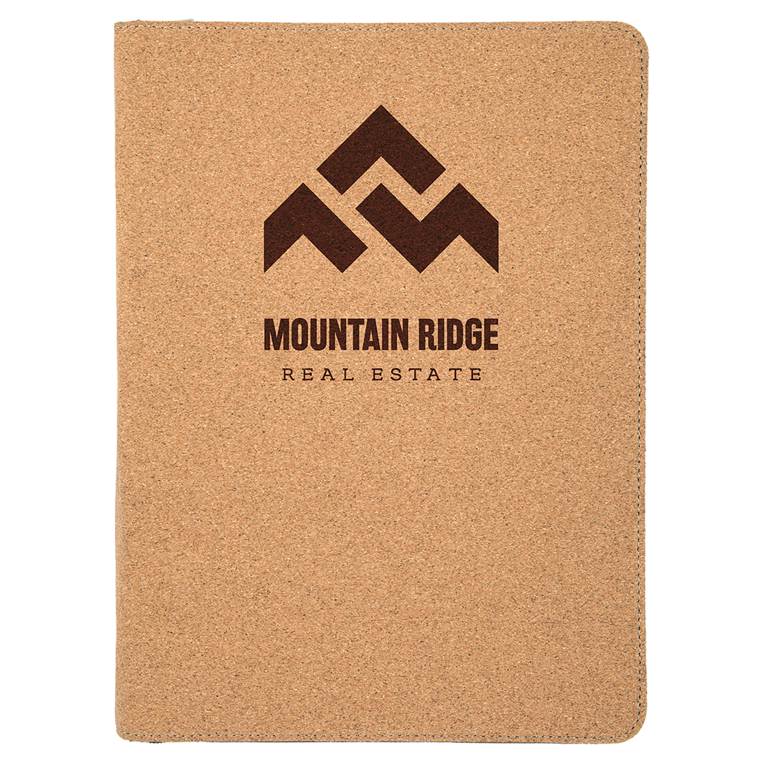 9 1/2" x 12" Cork with Zipper Portfolio with Notepad