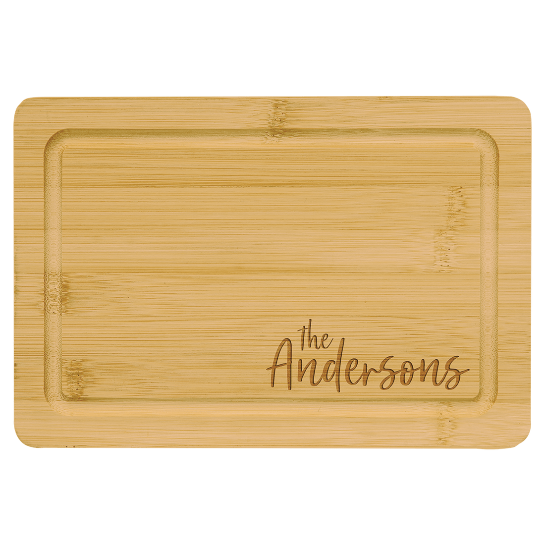 9" x 6" Bamboo Cutting Board with Drip Ring