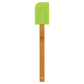 Green Silicone Spatula with Bamboo 11 3/4