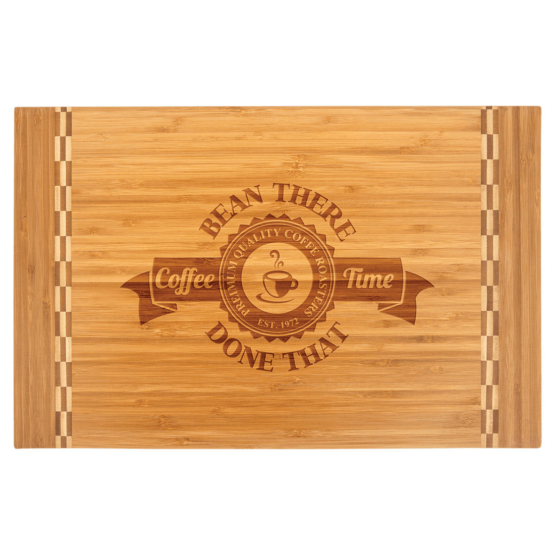 18 1/4" x 12" Bamboo Cutting Board with Butcher Block Inlay