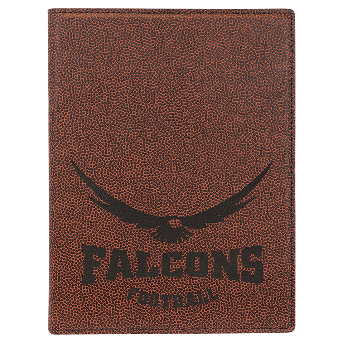 7" x 9" Football Laserable Leatherette Small Portfolio with Notepad