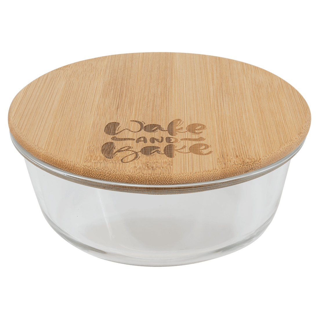32 oz. Round Glass Container with Bamboo Lid