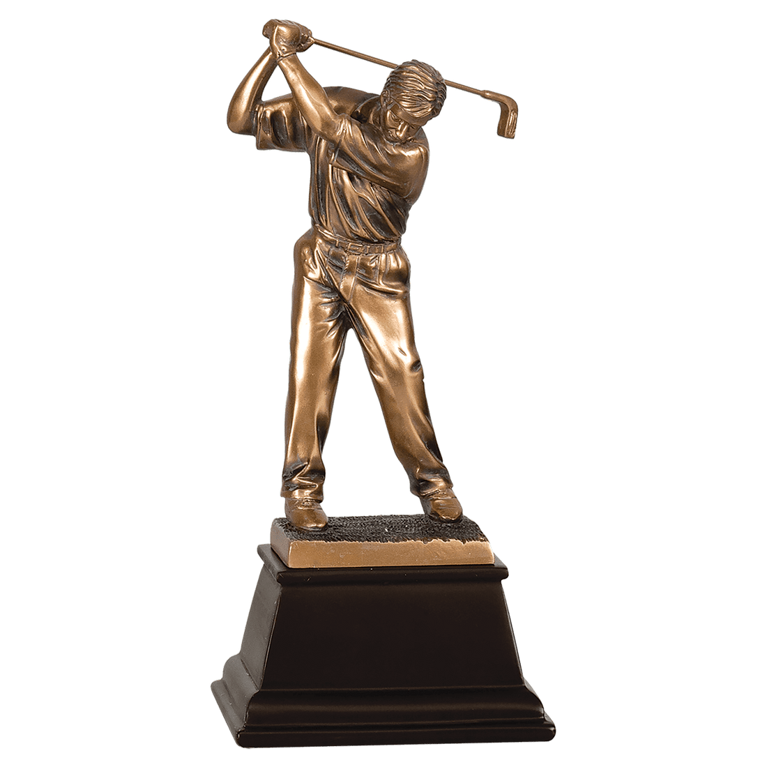 13 1/4" Bronze Male Golf Resin Award