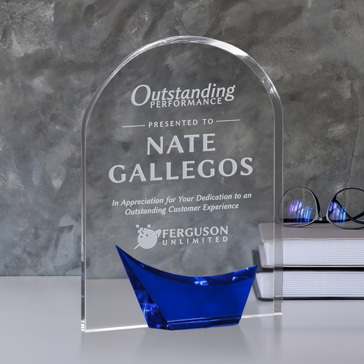 Gala Arch 7-1/2"; sample personalization shown