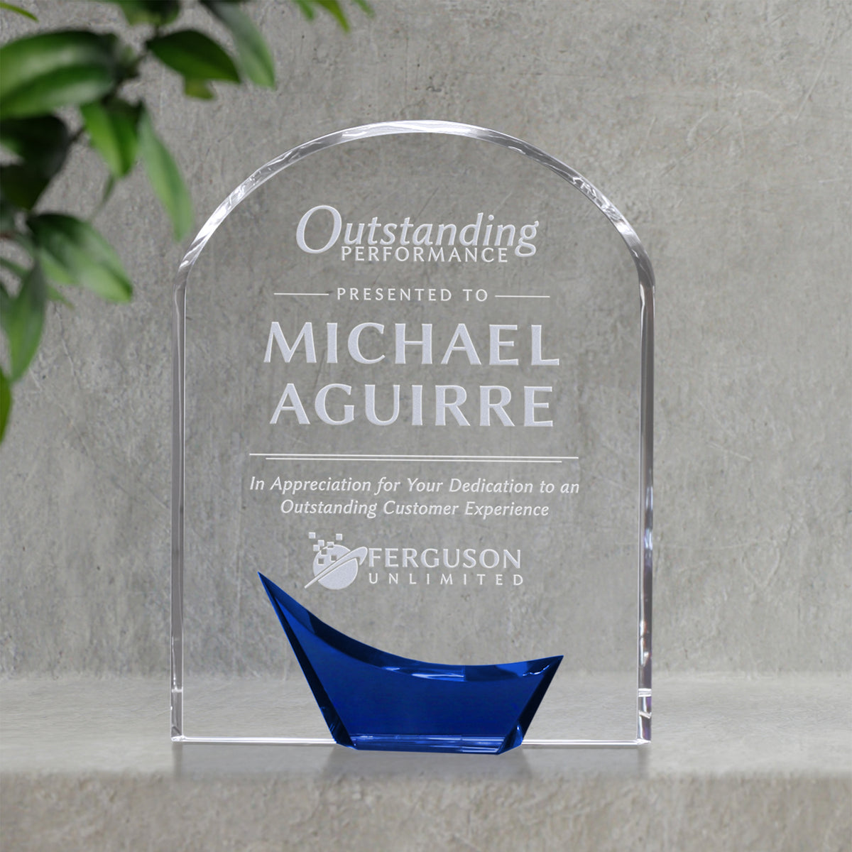 Gala Arch 8-1/2"; sample personalization shown