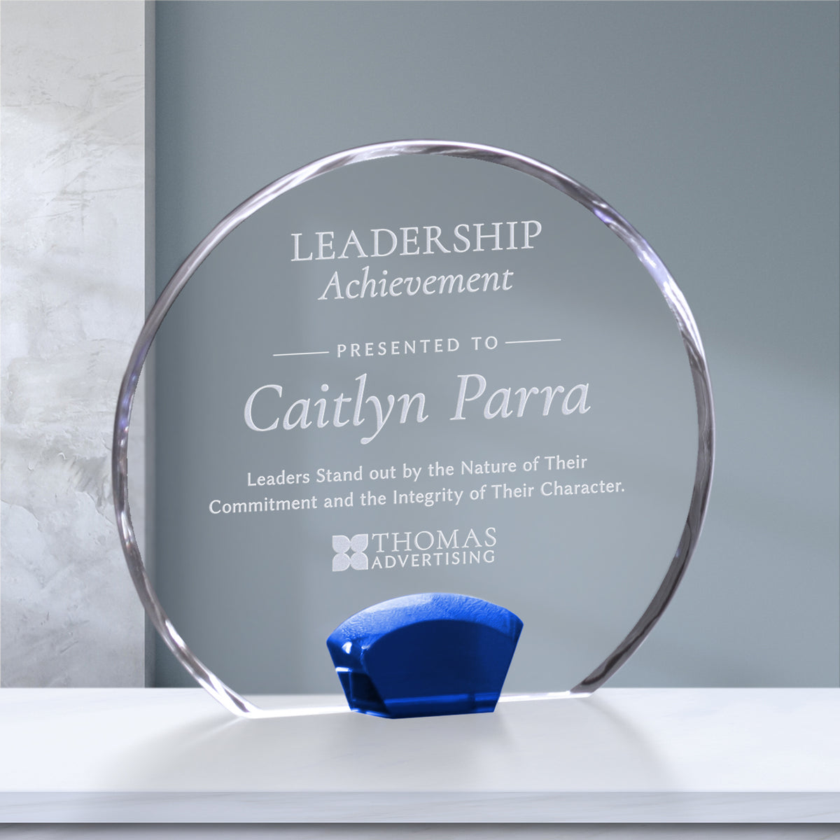 Gala Circle 7-1/2"; sample personalization shown