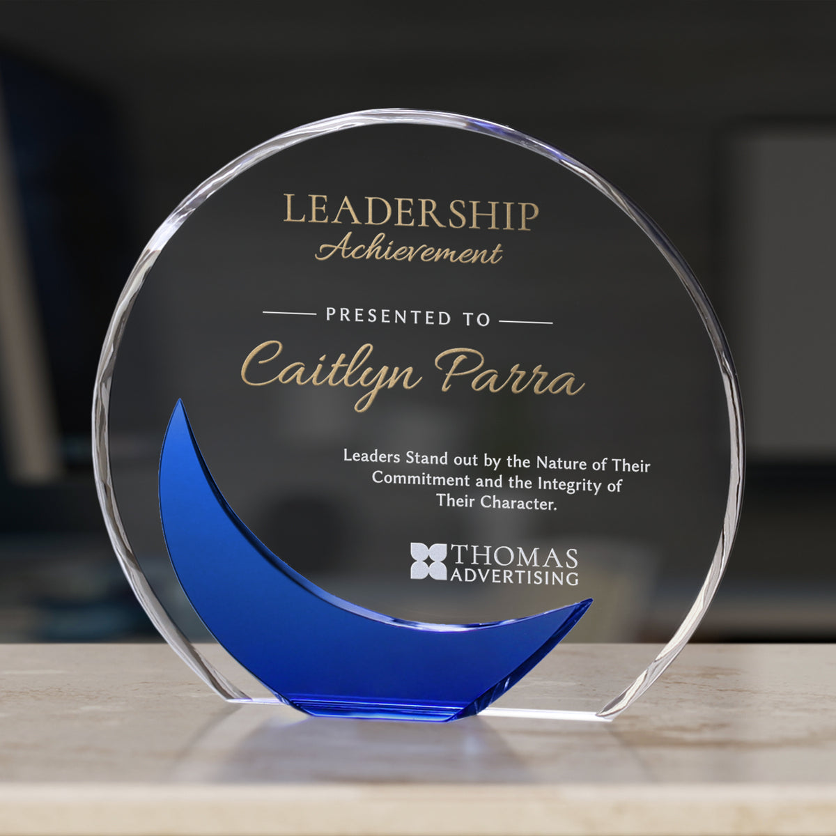 Gala Deluxe Circle 8-1/2"; sample personalization shown