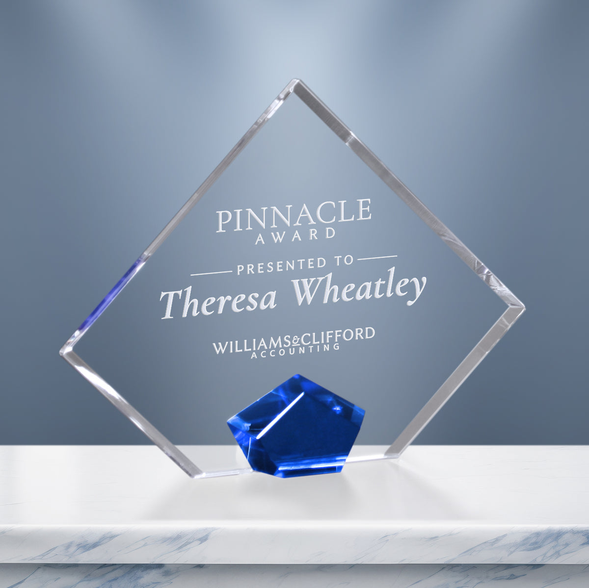 Gala Square 6-1/2"; sample personalization shown