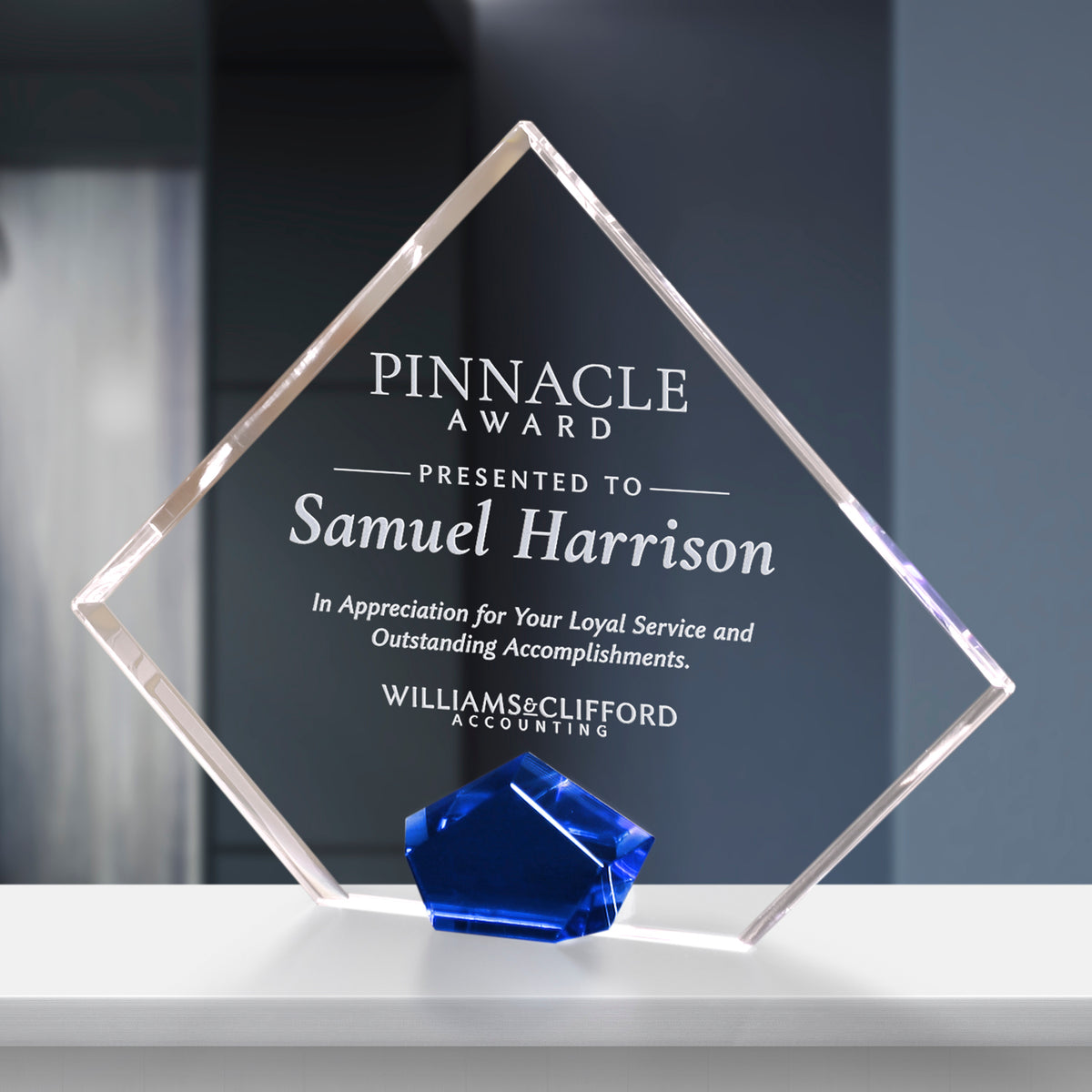 Gala Square 7-1/2"; sample personalization shown