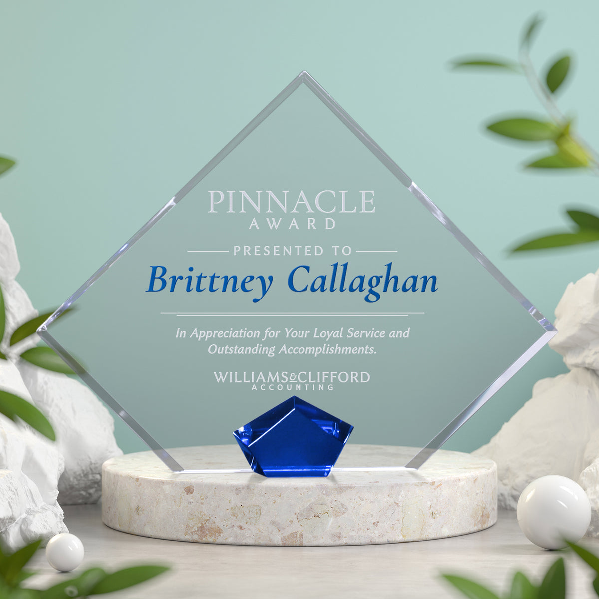 Gala Square 8-1/2"; sample personalization shown
