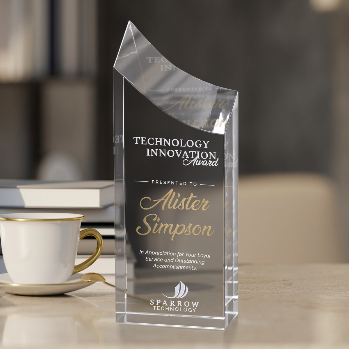 Geneva Award 9"; sample personalization shown