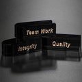 Goal-Setter Block - Black; sample personalization shown