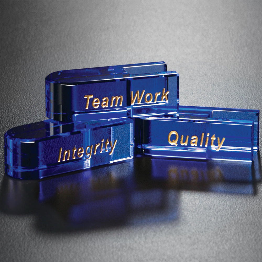 Goal-Setter Block - Blue; sample personalization shown