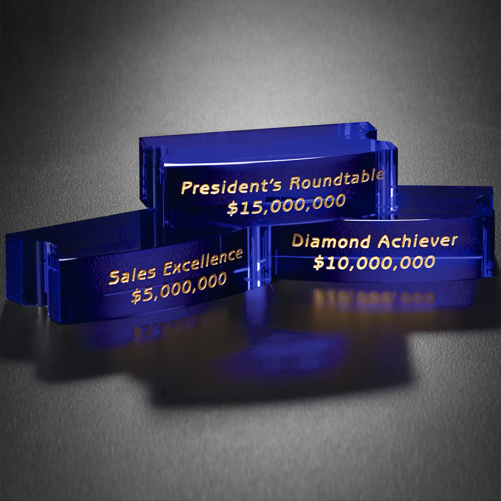 Goal-Setter Block - Blue; sample personalization shown