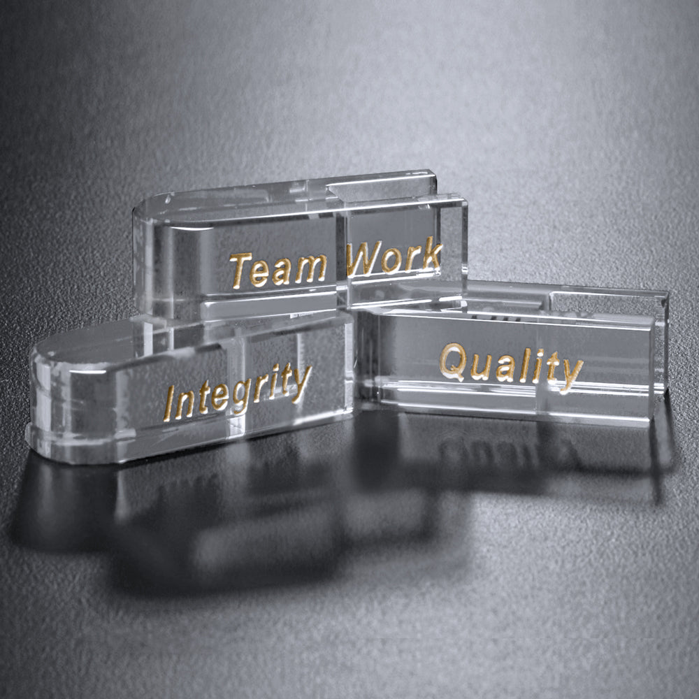 Goal-Setter Block - Clear; sample personalization shown