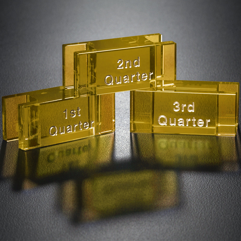 Goal-Setter Block - Gold; sample personalization shown