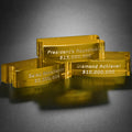 Goal-Setter Block - Gold; sample personalization shown