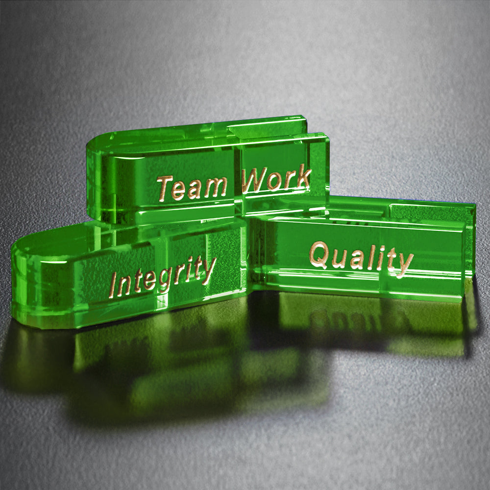 Goal-Setter Block - Green; sample personalization shown