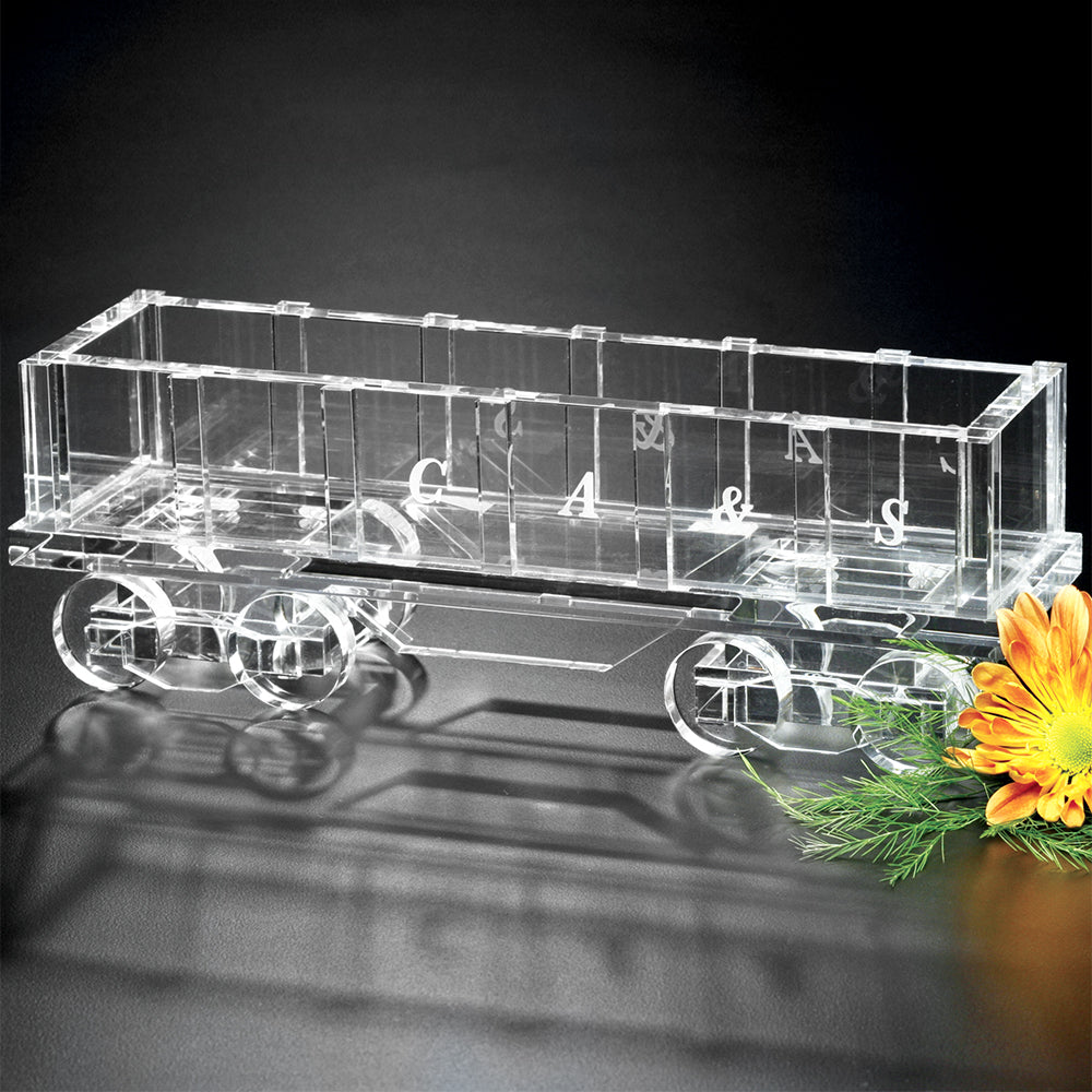 Gondola Car Train 10-1/2" W; sample personalization shown