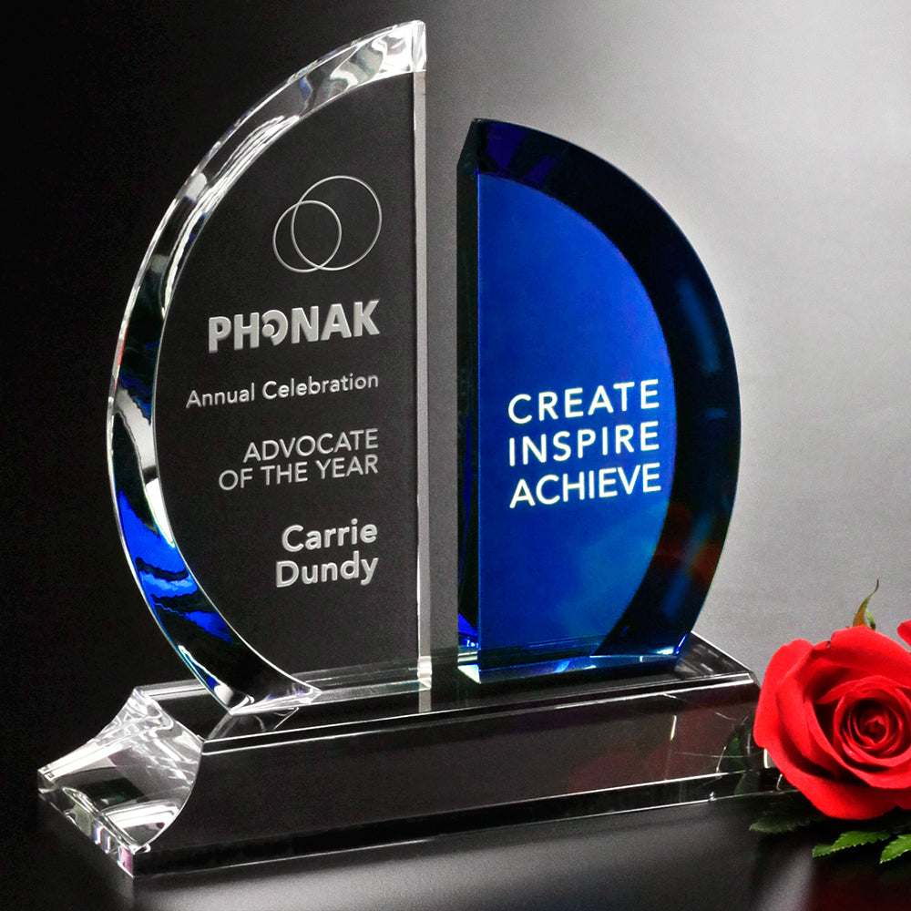 Greenley Indigo Award 8-1/2"; sample personalization shown