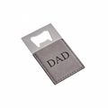 Grey Leatherette Bottle Opener - 3.5